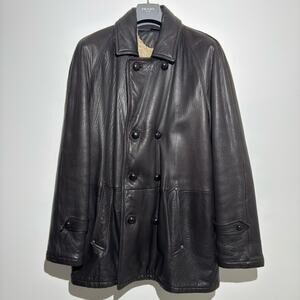 Giorgio Armani collezioni lambskin nappa leather jacket